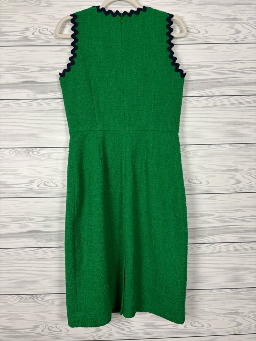 J. Crew Green Sheath Dress Textured Tweed Size 6 Tall Workwear - Picture 7 of 9